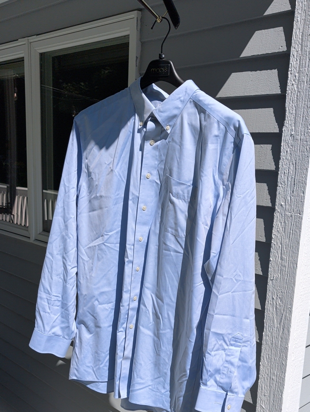 Macy's Light Blue Button-Front Dress Shirt